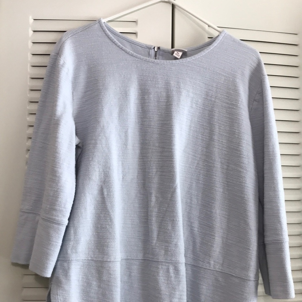 Denim colored 3/4 sleeve top